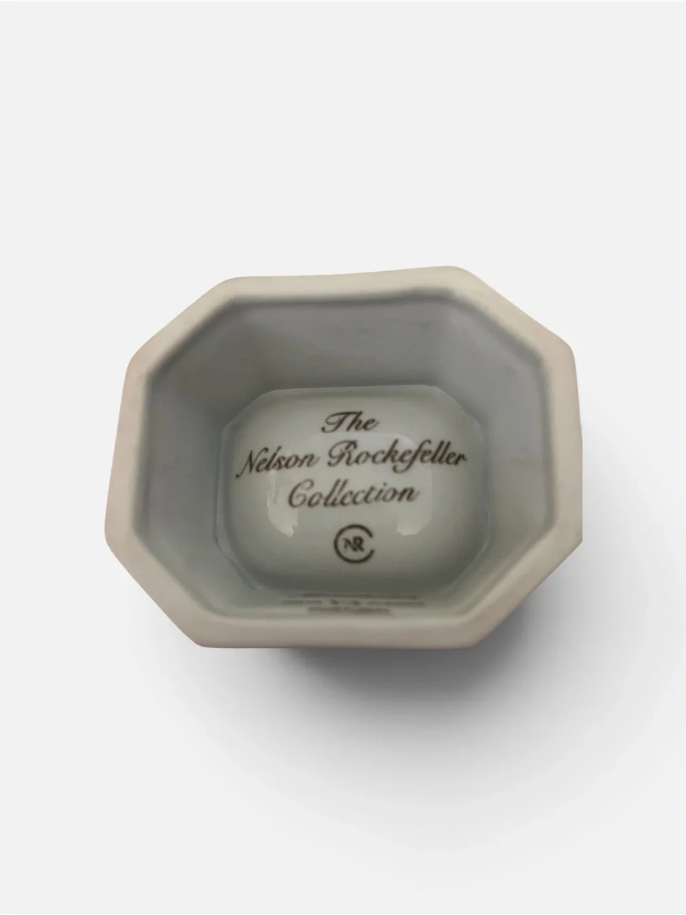 Porcelain Trinket Dish with Gold Trim and Pink Rose Motif